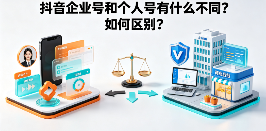 抖音企业号和个人号有什么不同?如何区别?