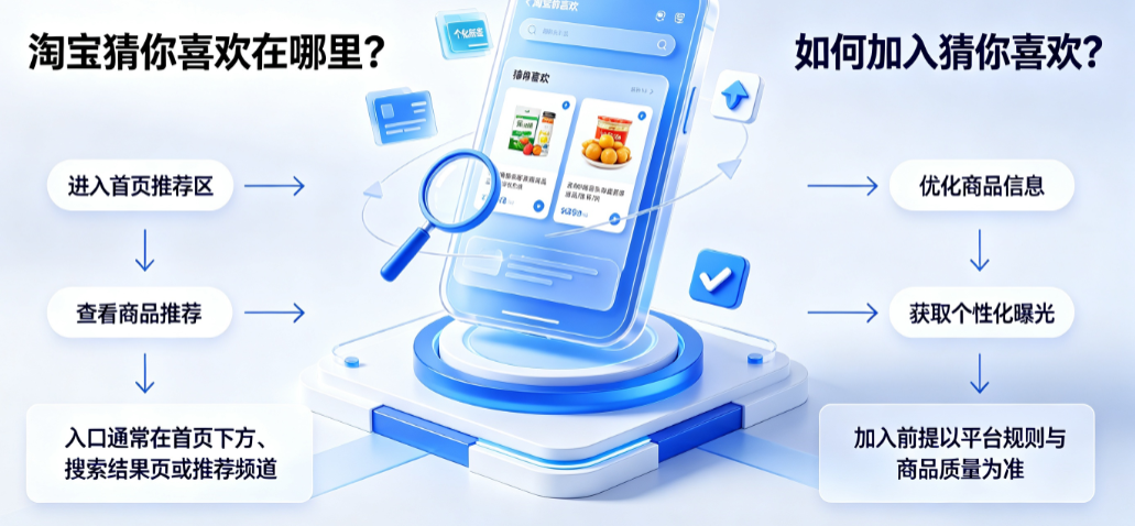 淘宝猜你喜欢在哪里?如何加入猜你喜欢?