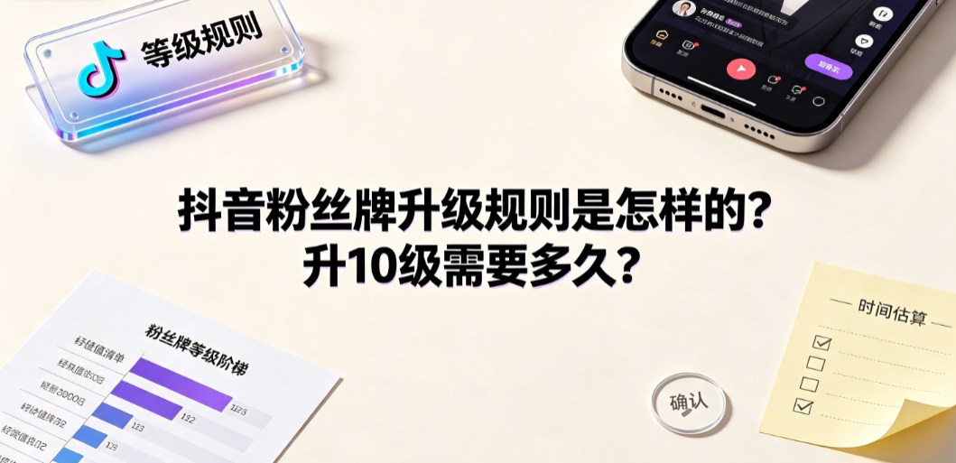 抖音粉丝牌升级规则是怎样的?升10级需要多久?完整攻略