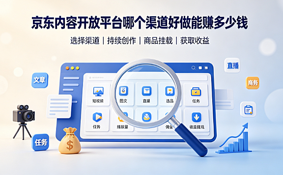 京东内容开放平台哪个渠道好做?能赚多少钱?