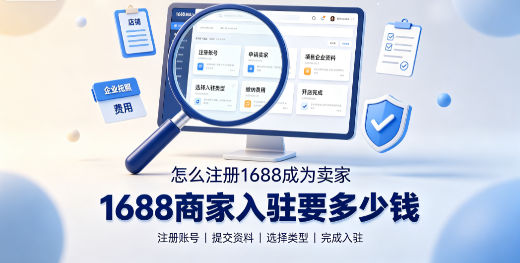 怎么注册1688成为卖家?1688商家入驻要多少钱?