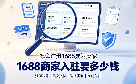 怎么注册1688成为卖家?1688商家入驻要多少钱?