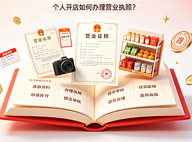 在淘宝开食品店有什么要求?个人开店如何办理营业执照?