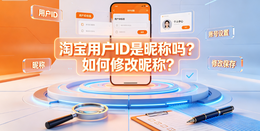 淘宝用户id是昵称吗?如何修改昵称?