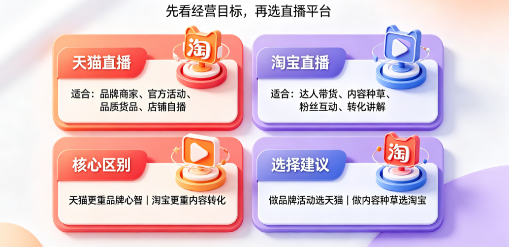 天猫直播和淘宝直播的区别是什么?哪个好?