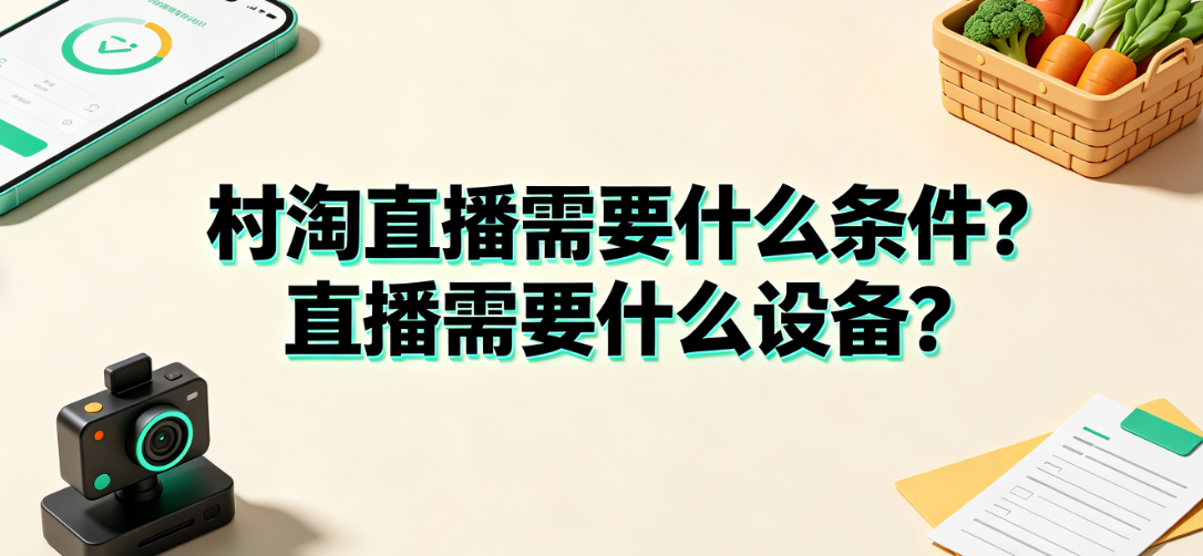 村淘直播需要什么条件?直播需要什么设备?