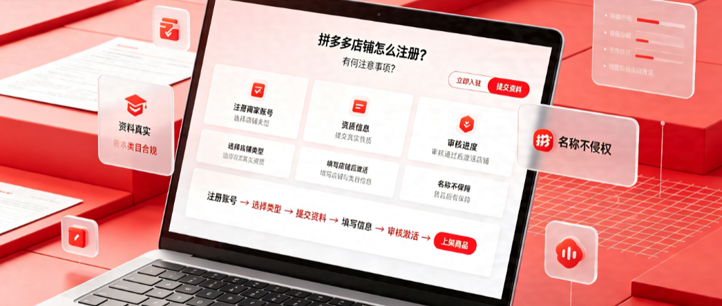 拼多多店铺怎么注册?有何注意事项?