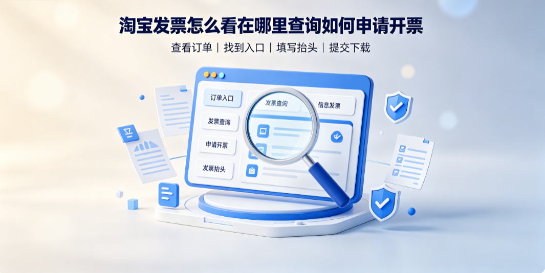 淘宝发票怎么看在哪里查询?如何申请开票?