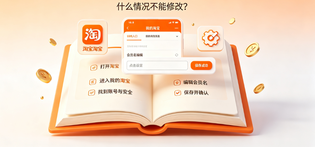 淘宝会员名字怎么修改?什么情况不能修改?