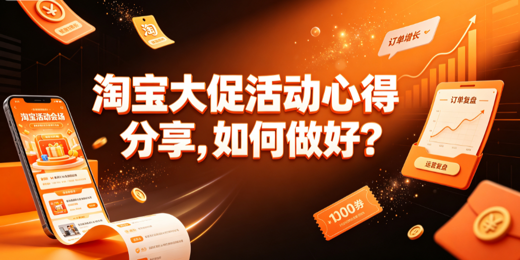 淘宝大促活动心得分享,如何做好?全周期运营实战指南