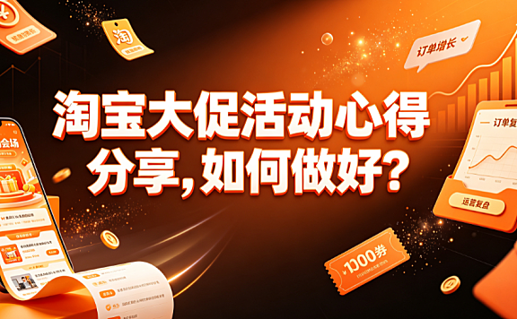 淘宝大促活动心得分享,如何做好?全周期运营实战指南