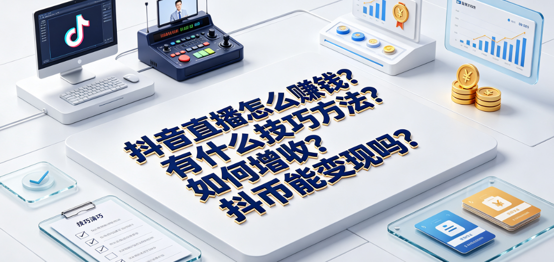 抖音直播怎么赚钱?有什么技巧方法?如何增收?抖币能变现吗?