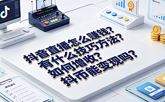 抖音直播怎么赚钱?有什么技巧方法?如何增收?抖币能变现吗?