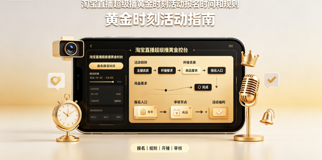 淘宝直播超级播黄金时刻活动报名时间和规则