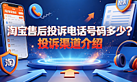 淘宝售后投诉电话号码多少?投诉渠道介绍