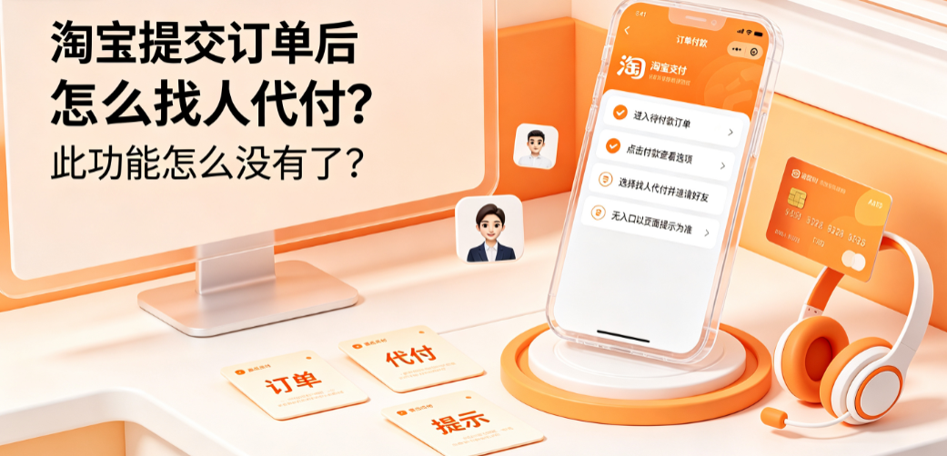 淘宝提交订单后怎么找人代付此功能怎么没有了？全解析