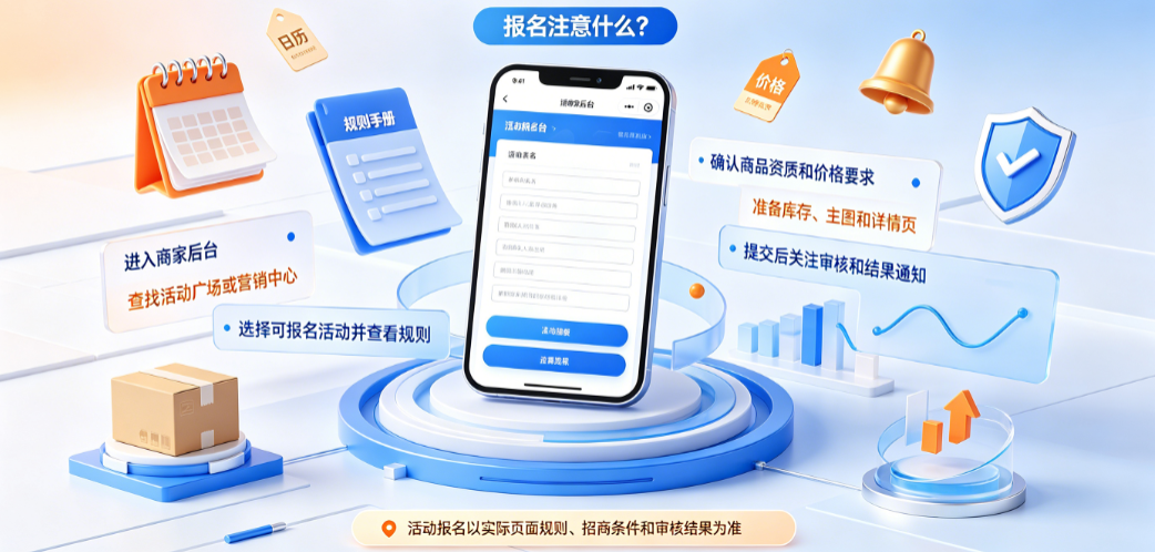怎么报名淘宝活动?报名注意什么?