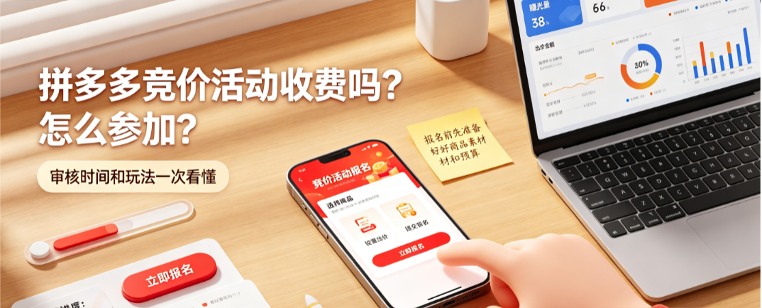 拼多多竞价活动收费吗?怎么参加?多久审核?怎么玩?