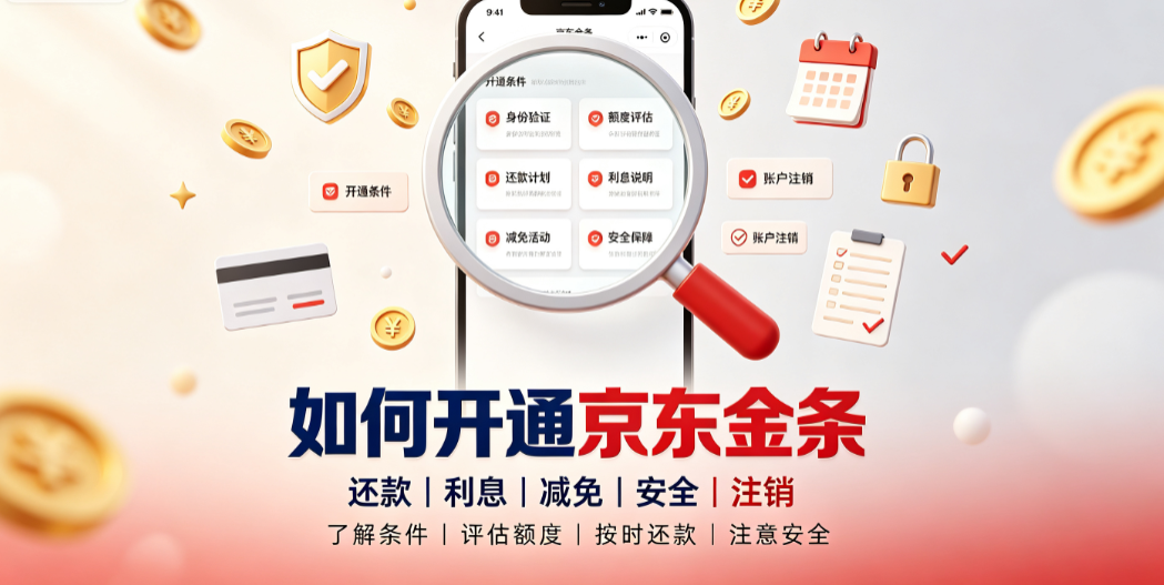 如何开通京东金条?怎么还款?利息高吗?如何减免利息?安全吗?能注销吗?