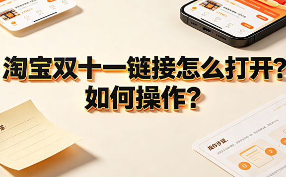 淘宝双十一链接怎么打开?如何操作?全场景跳转与排查指南