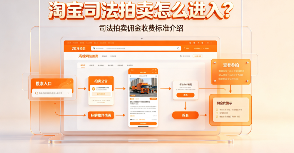 淘宝司法拍卖怎么进入?佣金收费标准介绍