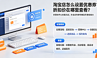 淘宝店怎么设置优惠券和折扣价?设置的优惠券在哪里查看?