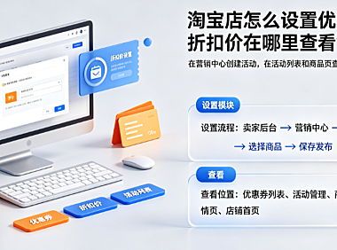 淘宝店怎么设置优惠券和折扣价?设置的优惠券在哪里查看?