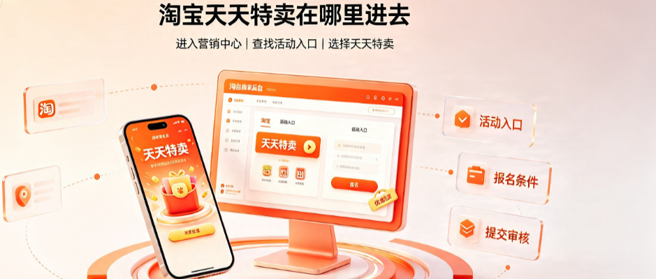 淘宝天天特卖在哪里进去?报名难吗?