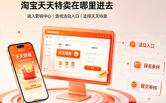 淘宝天天特卖在哪里进去?报名难吗?