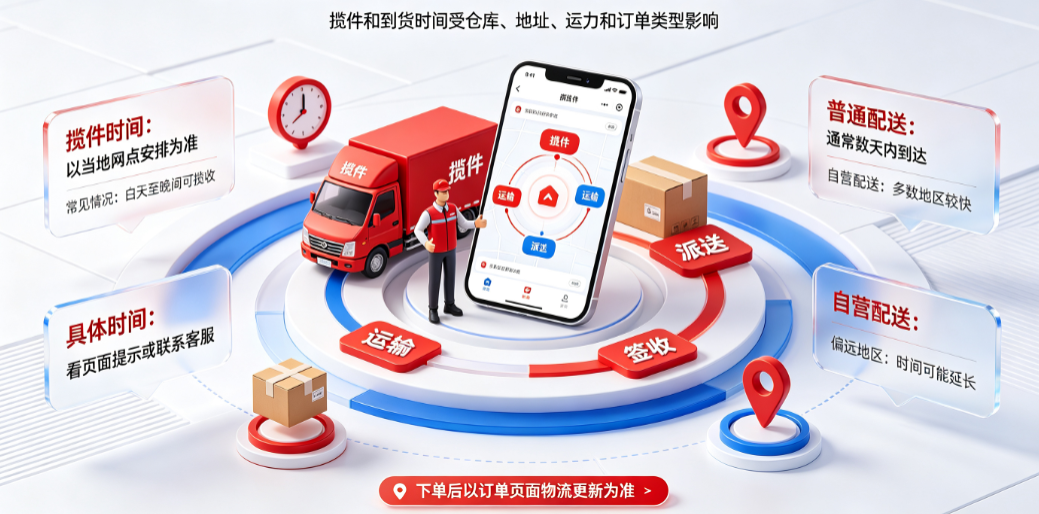 京东揽件几点下班?多久收到货?