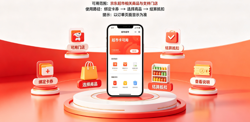 京东超市卡哪些店可以用?京东超市卡怎么用?