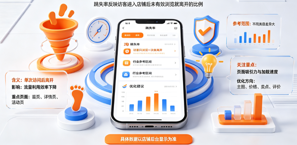淘宝跳失率是什么意思?多少正常?