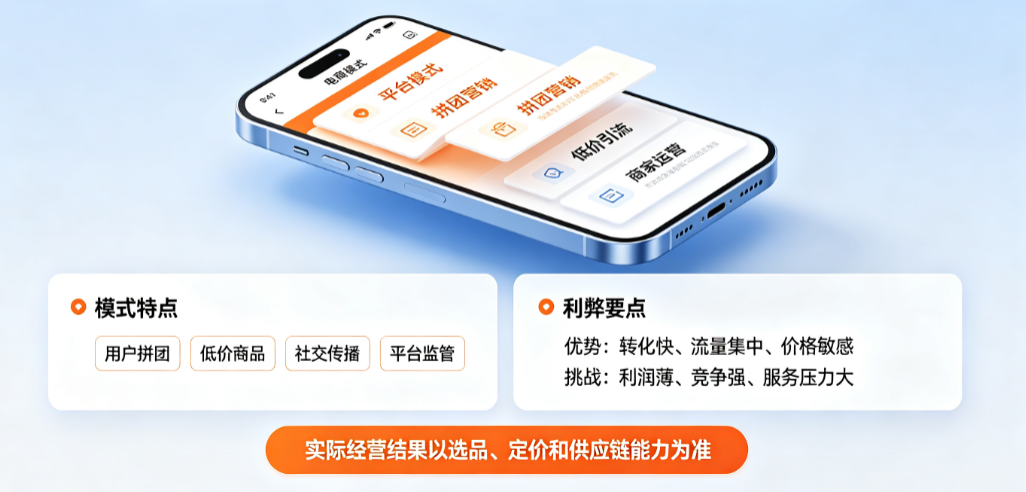 拼多多是什么运营模式?营销模式的利弊