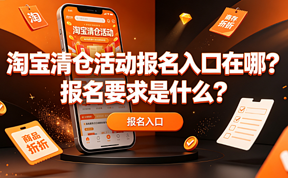 淘宝清仓活动报名入口在哪?报名要求是什么?全链路实操指南
