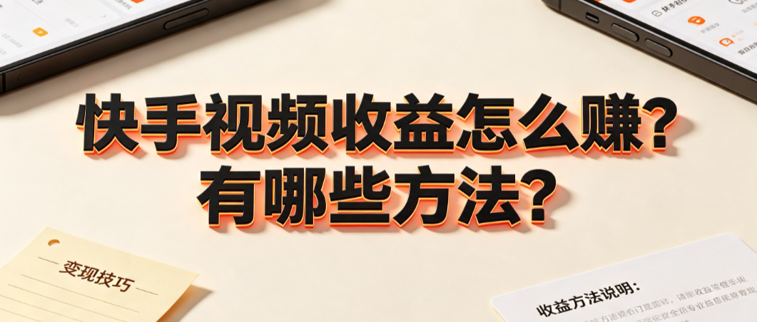 快手视频收益怎么赚?有哪些方法?