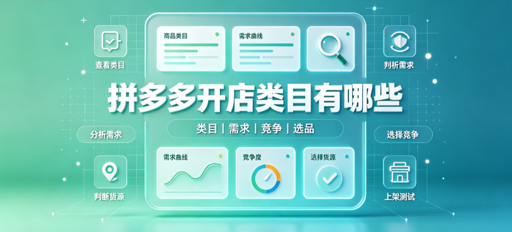 拼多多开店类目有哪些?怎么选?
