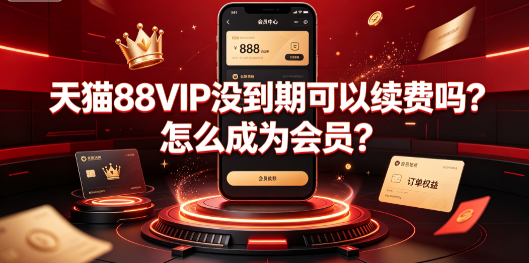 天猫88vip没到期可以续费吗?怎么成为会员?