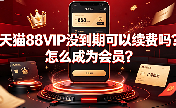 天猫88vip没到期可以续费吗?怎么成为会员?
