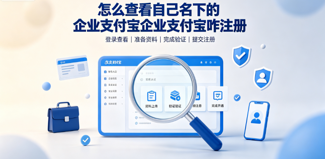 怎么查看自己名下的企业支付宝?企业支付宝咋注册?