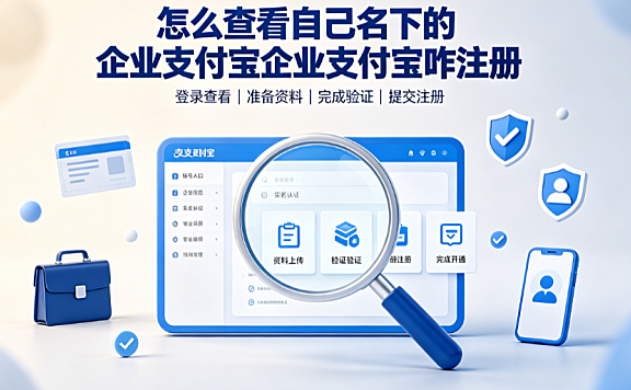 怎么查看自己名下的企业支付宝?企业支付宝咋注册?
