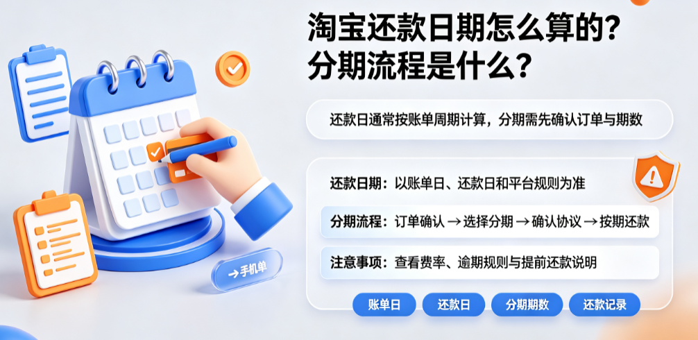 淘宝还款日期怎么算的?分期付款流程是什么?