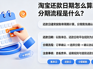 淘宝还款日期怎么算的?分期付款流程是什么?全链路指南