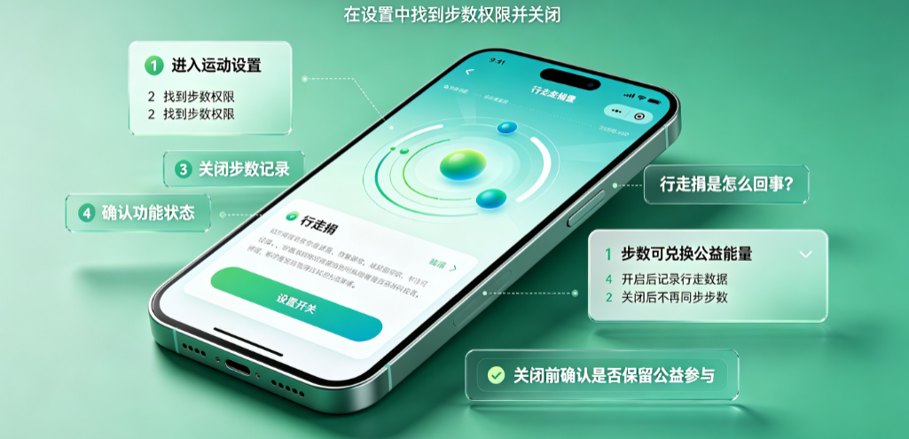 蚂蚁森林怎么关闭行走?行走捐是怎么回事?