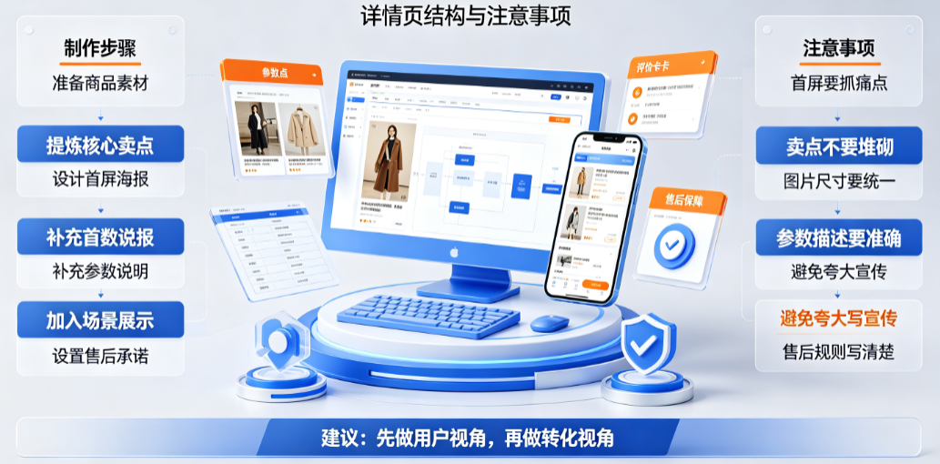 淘宝商品详情怎么弄？有什么注意事项？