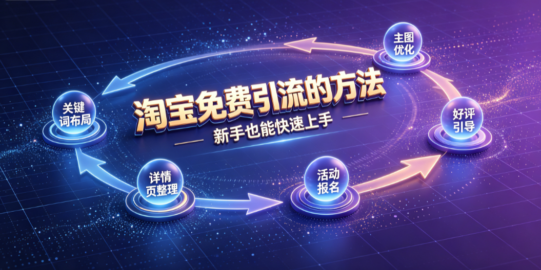 淘宝免费引流的方法,操作比较简单,适合新手!