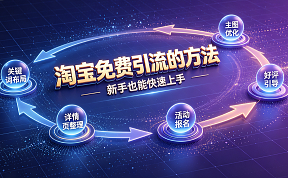 淘宝免费引流的方法,操作比较简单,适合新手!