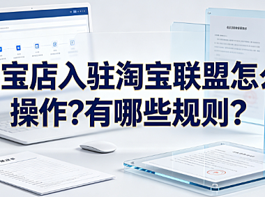 淘宝店入驻淘宝联盟怎么操作?有哪些规则?
