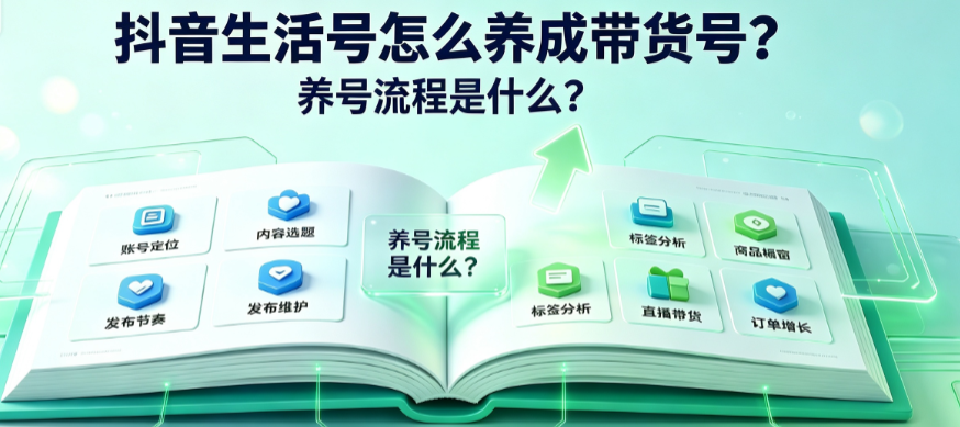 抖音生活号怎么养成带货号?养号流程是什么?