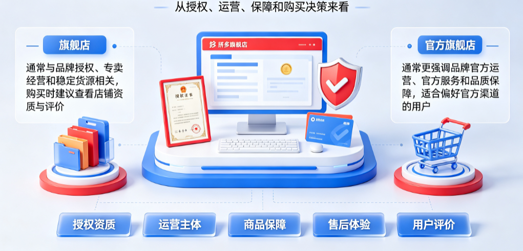 拼多多旗舰店和官方旗舰店区别是什么?哪个好?