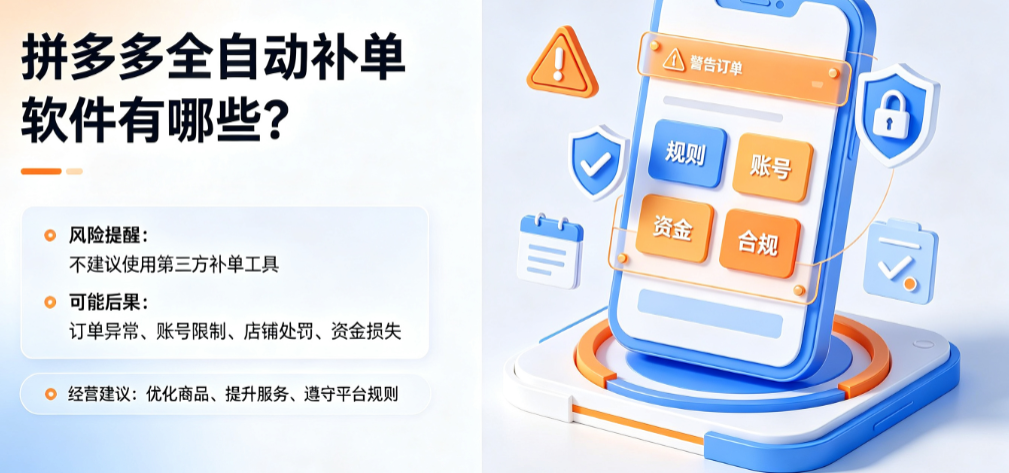 拼多多全自动补单软件有哪些?补单安全吗? 
